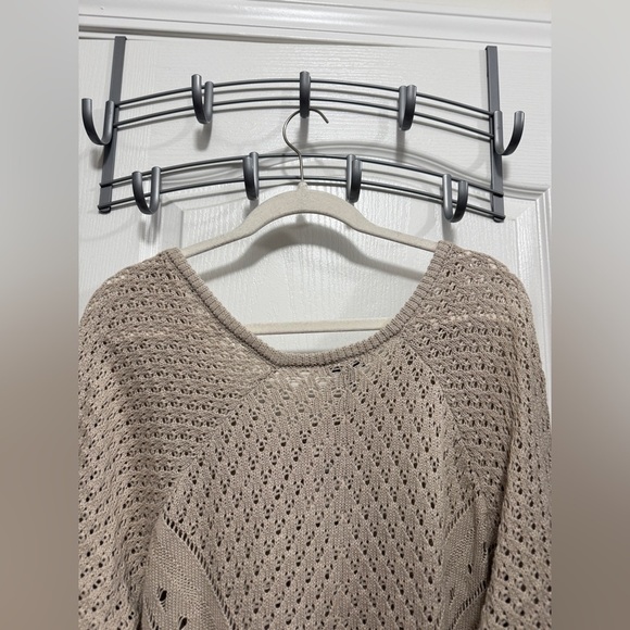Torrid Sweater Women’s Plus Size 3X Oatmeal Open Knit Pullover Cottagecore NWT - Picture 4 of 16